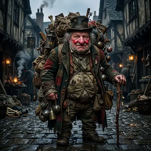 Ethereal Traveling Trader Illustration