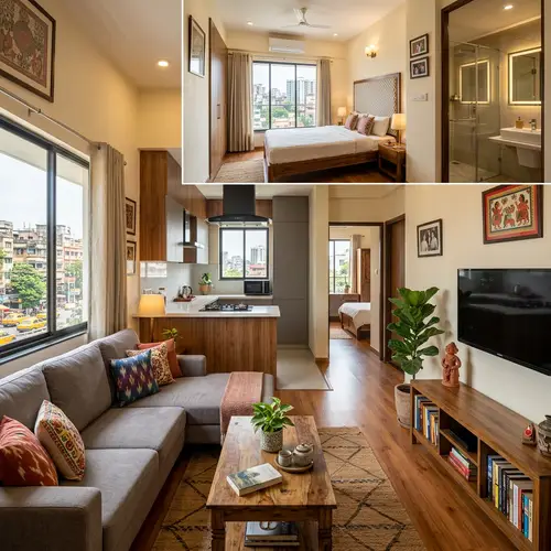 Modern 2BHK Flat in Urban City | Spacious Bedrooms & Stylish Interiors