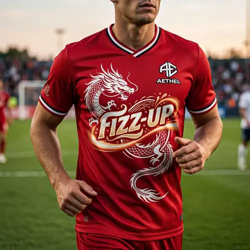 Red Wrexham FC Kit with Umbro and Coca Cola Sponsors