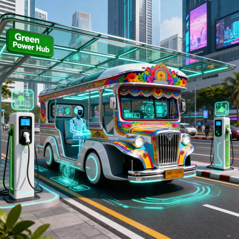 Futuristic Jeepneys: Eco-Friendly Public Transport