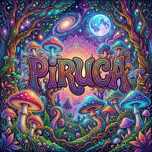 Psychedelic Mushroom Art - PIRUCA Design