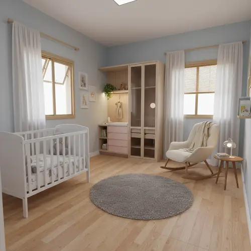 Charming Baby Room Ideas with Crib and Nursing Chair
