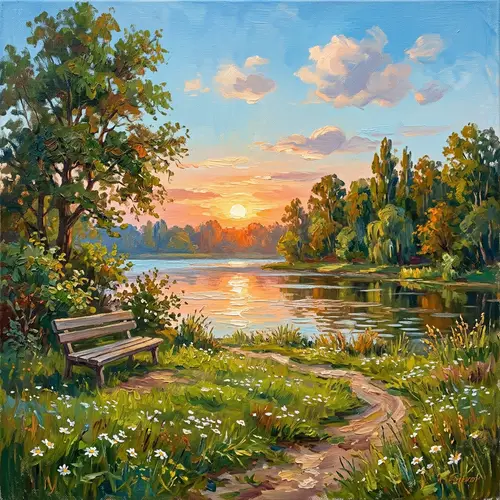 Easy Impressionist Park Painting Tutorial