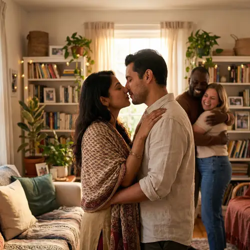 Multicultural Love Embrace: Profound Connections & Devoted Love