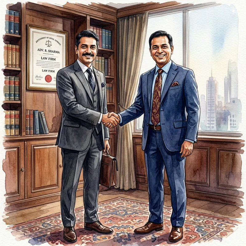 High Class Indian Lawyers - Handshake & Smiles