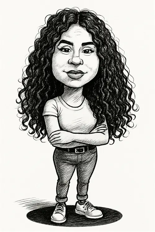 Fun Black and White Caricature Art Creation