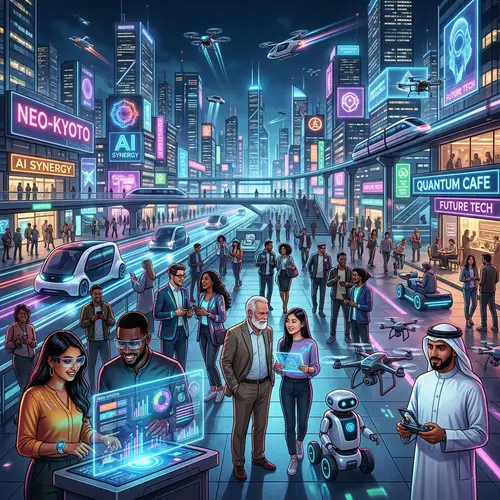 Futuristic Cityscape with Advanced Technologies | Innovative Urban Vision