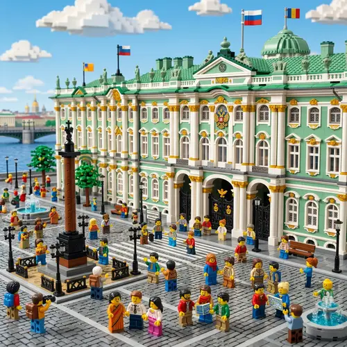 Lego Hermitage Museum Replica | Colorful LEGO Blocks