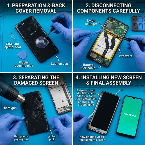 Step-by-Step Guide to Replace Damaged Oppo Smartphone Screen
