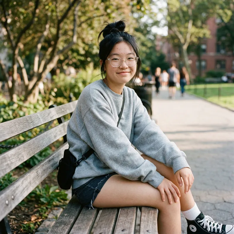Trendy Teen Fashion: Oversized Sweaters & Shorts