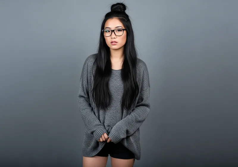 Trendy Teen Fashion: Oversized Sweaters & Shorts