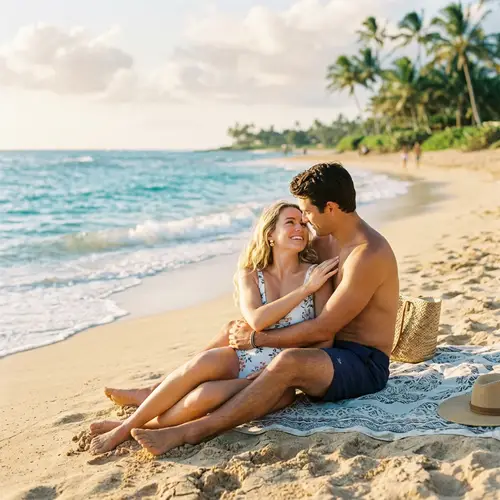 Romantic Beach Moment Captured in Paradise