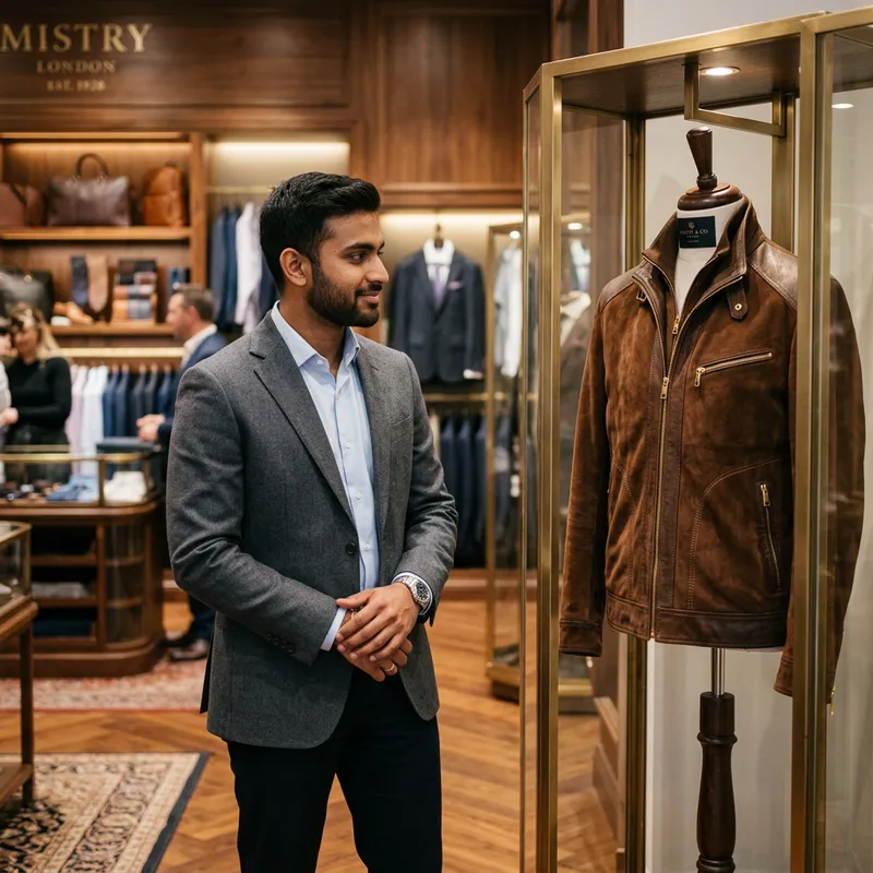 Luxurious Brown Jacket for Men | High-Quality Fabric & Style