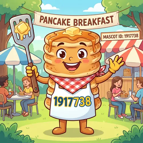 Delightful Pancake Mascot for Your Brand
