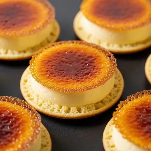 Black Sesame & Orange Crème Brûlée Dorayaki Dessert