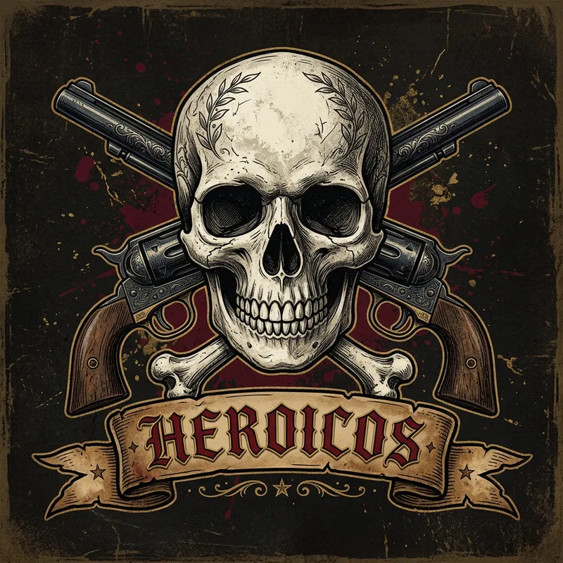 Heroicos: Skull with Guns - Brave Defiance Heroicos: Skull with Guns - Brave Defiance