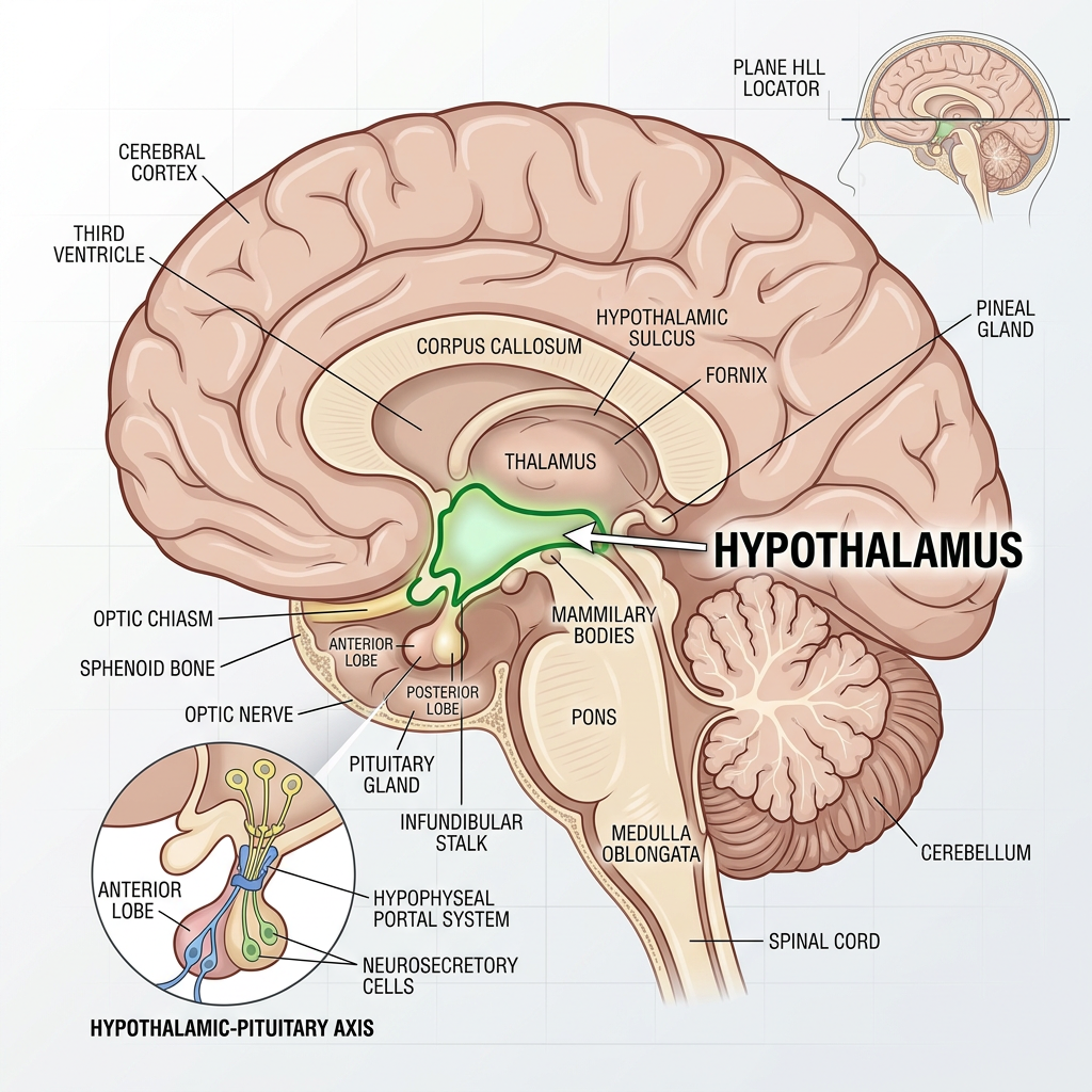 Gehirndiagramm Hypothalamus Gehirndiagramm Hypothalamus