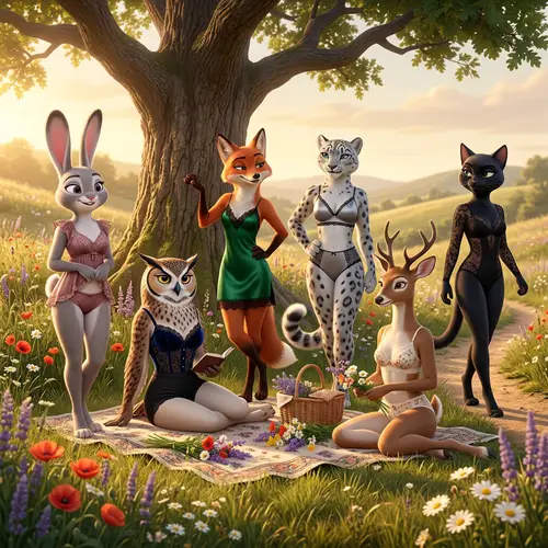 Beautiful Anthropomorphic Women in Lingerie