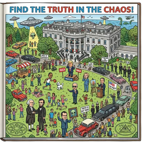 Find Waldo in Front of the White House Scene