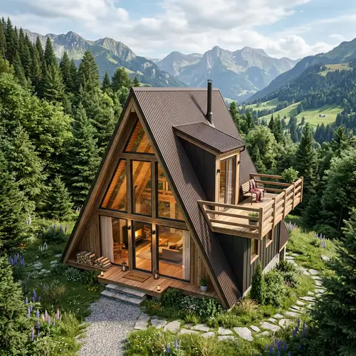 Cozy Swiss-Style A-Frame Cabin in Nature