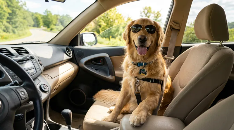 Cute Golden Retriever in Sunglasses - The Real Boss Cute Golden Retriever in Sunglasses - The Real Boss
