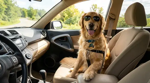 Cute Golden Retriever in Sunglasses - The Real Boss