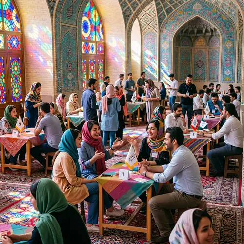Vibrant Matchmaking Event at Iconic Mosque in Shiraz