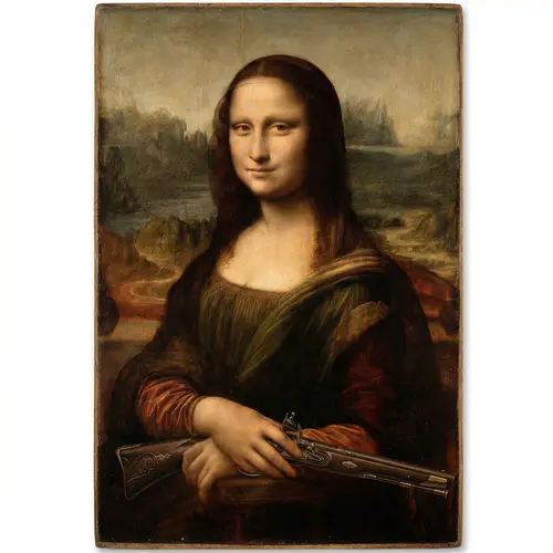 16th-Century Italian-Inspired Art: European Woman with Mysterious Smile