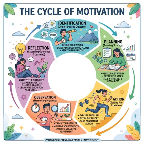 Cycle of Motivation: Goal Identification to Outcome Assessment