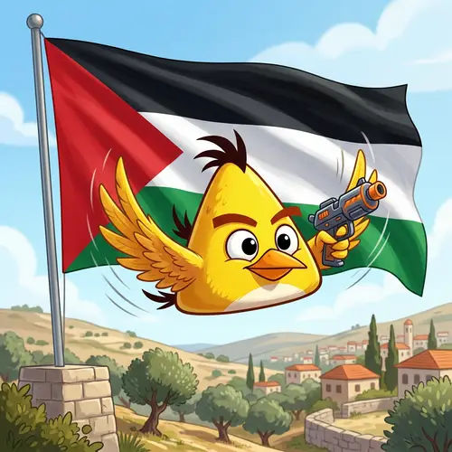 Yellow Bird with Blaster Weapon - Mobile Game Character