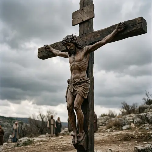 Symbolic Crucifixion Image | Religious Figure on Cross