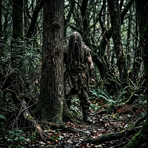 Mysterious Male Creature in Ominous Forest | Eerie Details