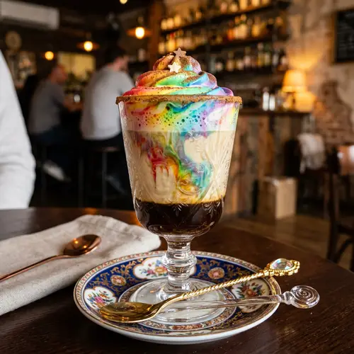 Colorful Coffee Cocktail - Vibrant Espresso Fusion Drink