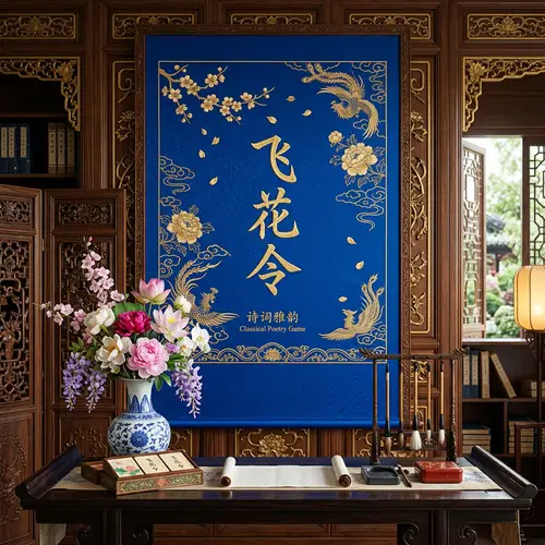 Flying Flower Command Blue Canvas Image