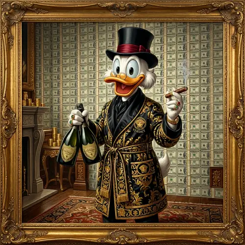Renaissance Scrooge McDuck: A Luxurious Portrait