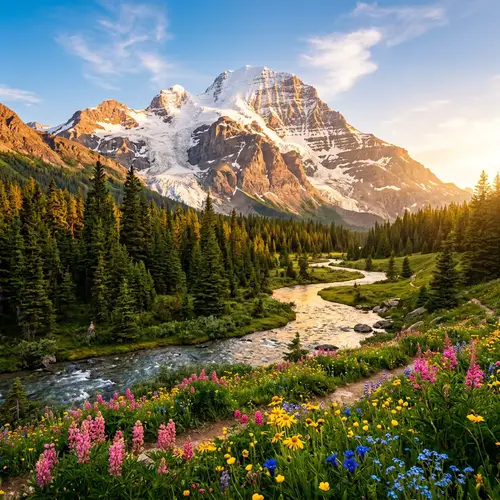 Majestic Snow-Capped Mountain Landscape | Nature's Beauty