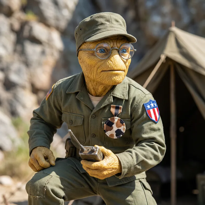 Russian Patriotic Minion in Vintage Military Uniform Russian Patriotic Minion in Vintage Military Uniform