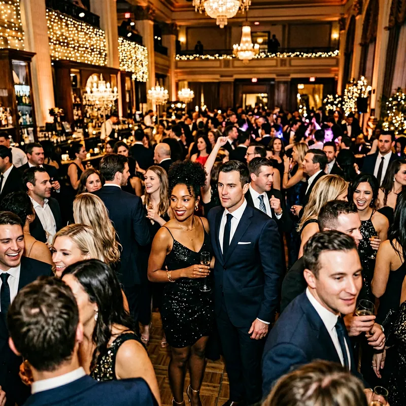 Vibrant Party Scene at Luxurious Venue - Ava & Mark in Focus Vibrant Party Scene at Luxurious Venue - Ava & Mark in Focus