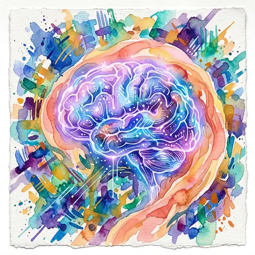 Abstract Watercolor Painting of Artificial Intelligence | Neural Networks