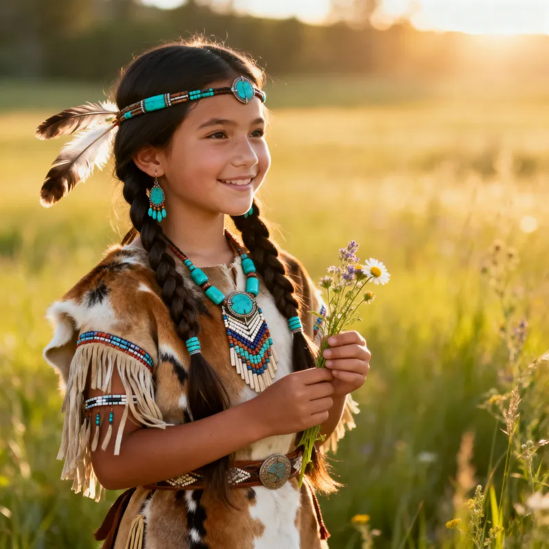 Young Native American Girl - Cultural Heritage