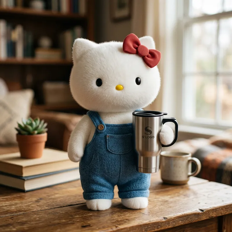 Realistic Hello Kitty with Cute Stanley Tumbler