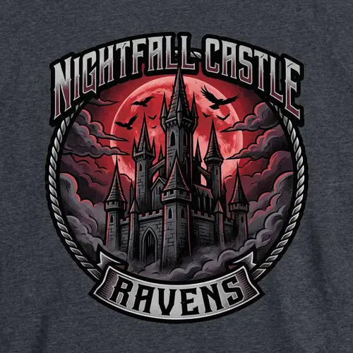 Dark Fantasy Castle & Blood Moon | Haunting Scene