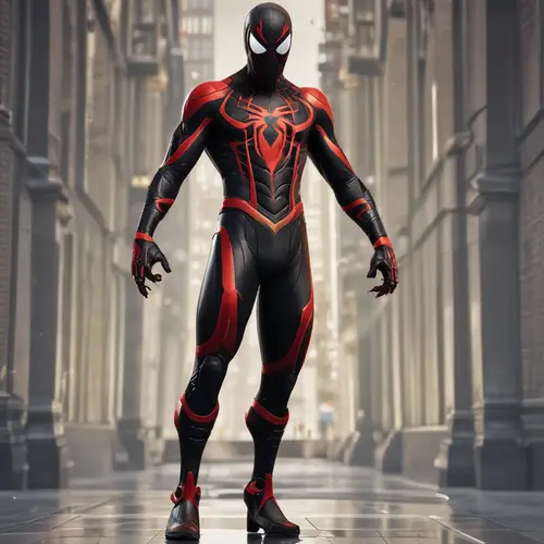 Black and Red Spider-Man: A Tactical Super Suit