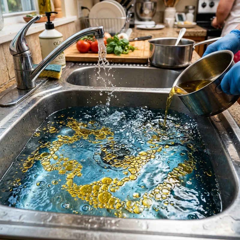 Vibrant Kitchen Oil-Water Mix Animation