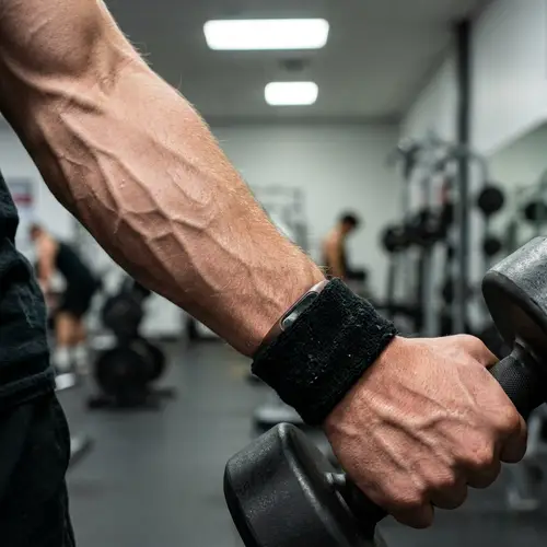 Muscular Veined Hand of 15-Year-Old Fitness Enthusiast