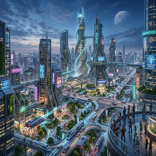 Super Realistic Future City Art