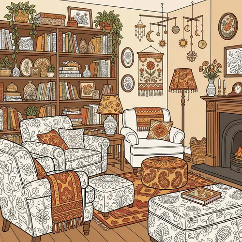 Whimsical Cozy Living Room Interior Ideas