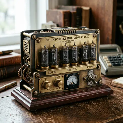 Vintage Desktop Gas Indicator Clock | Retro Style Design