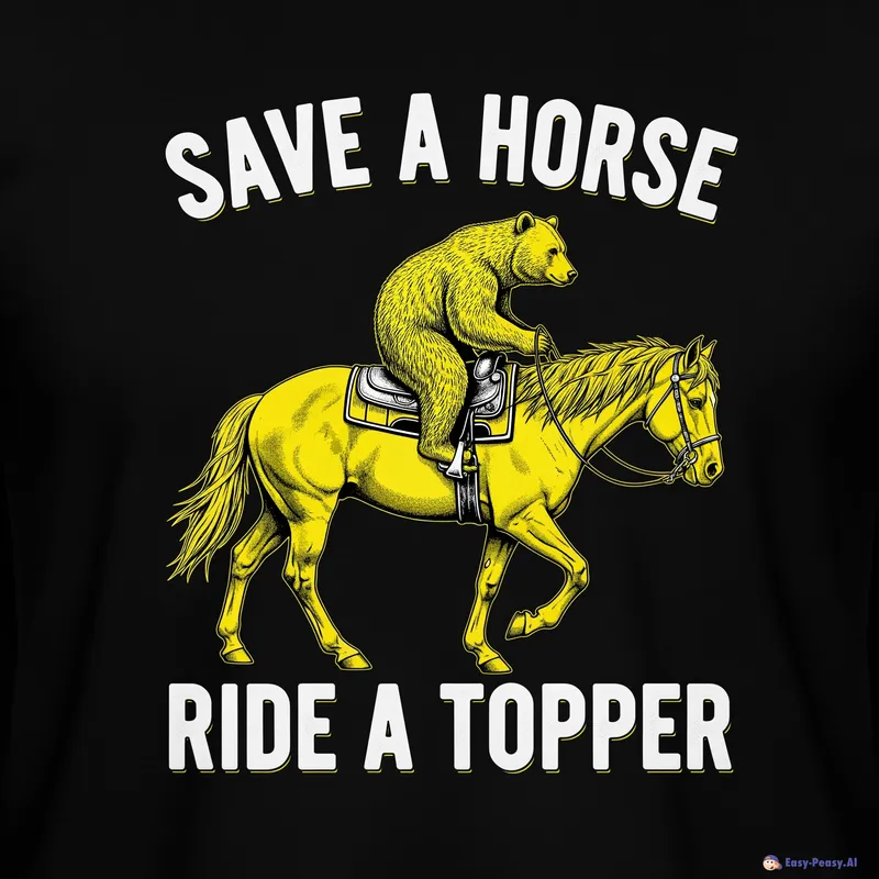 Save a Horse Ride a Topper Shirt Design