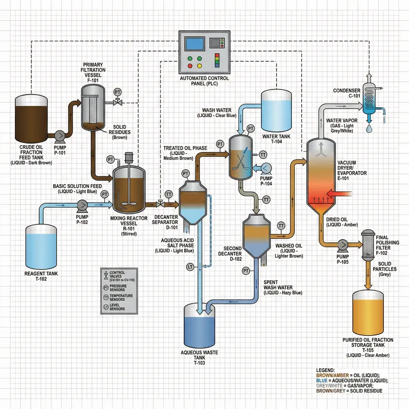 Automated System for Organic Acids Removal from Oil Fractions